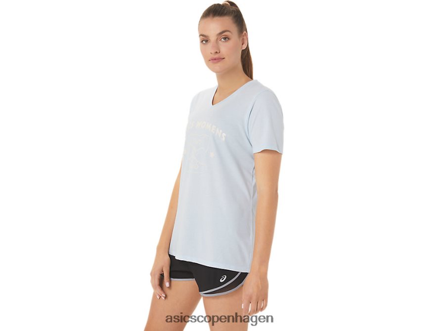 Asics løb klub v-hals blød himmel Z206F63066