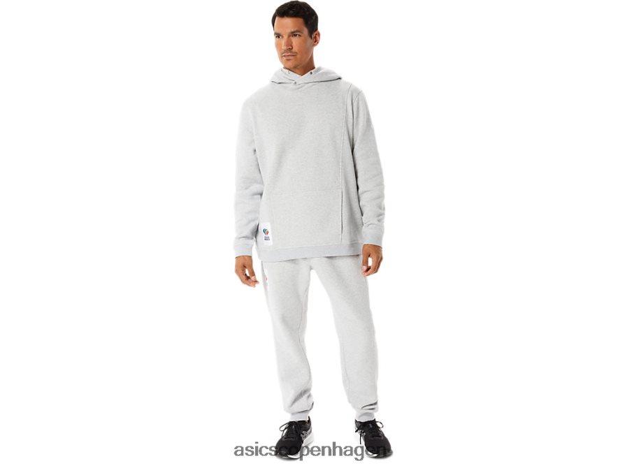 Asics m søndag fleece hættetrøje wch lysegrå lyng Z206F61284