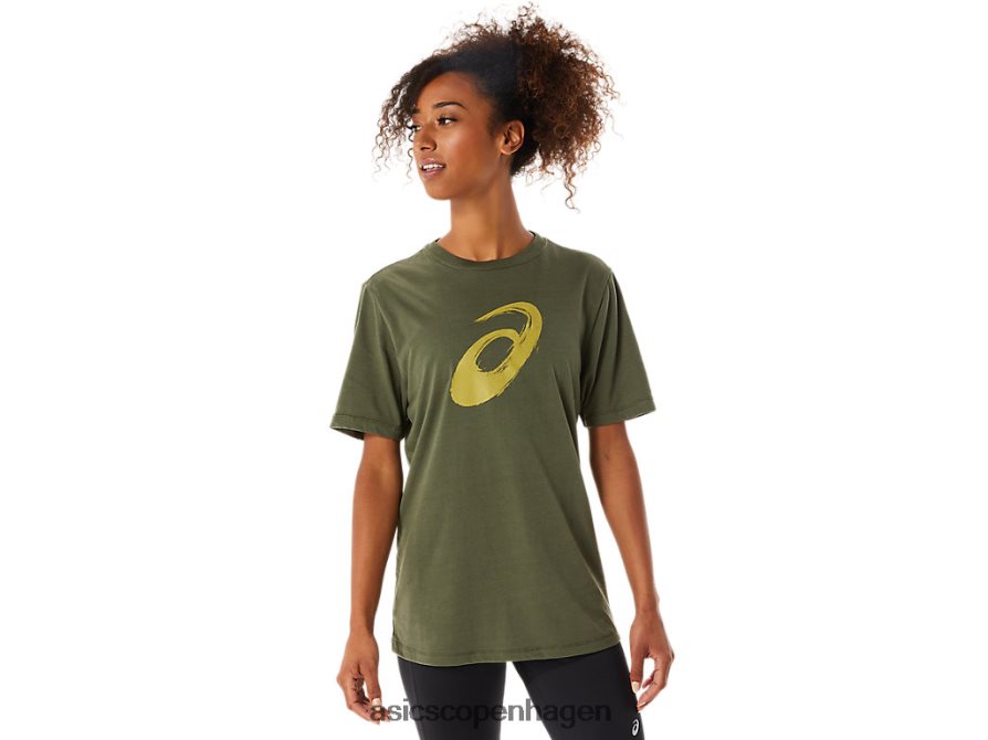 Asics malerpensel kortærmet t-shirt oliven lærred Z206F61258