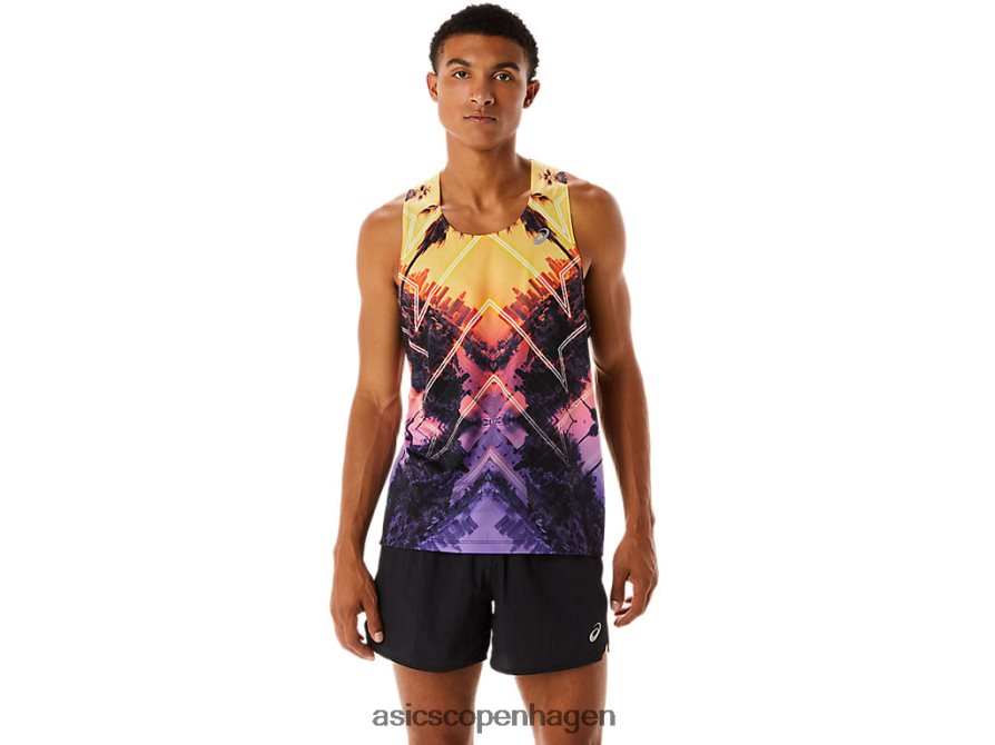 Asics maraton singlet lys orange/orange pop/ametyst Z206F6252