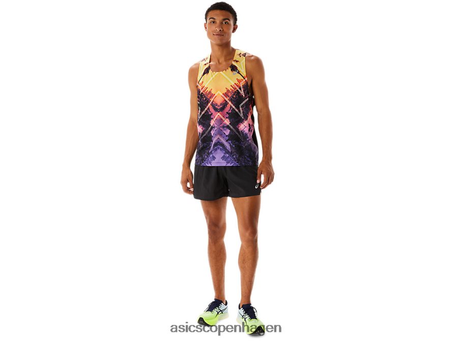 Asics maraton singlet lys orange/orange pop/ametyst Z206F6252
