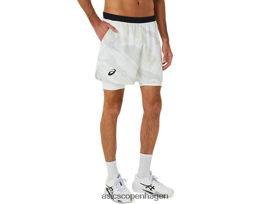 Asics match grafik 7 kort sagt strålende hvid Z206F6476