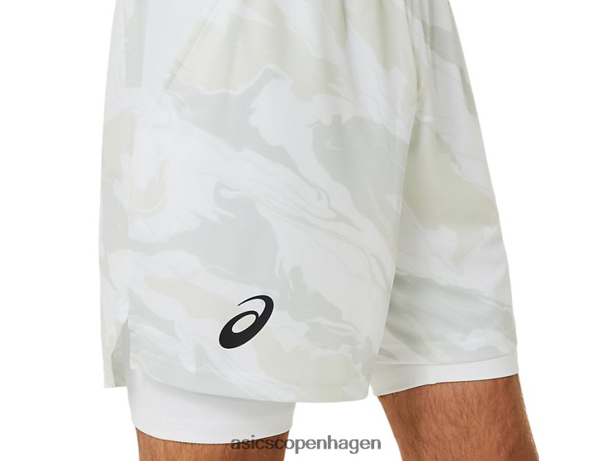 Asics match grafik 7 kort sagt strålende hvid Z206F6476