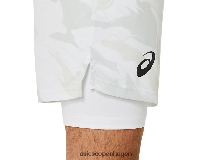 Asics match grafik 7 kort sagt strålende hvid Z206F6476