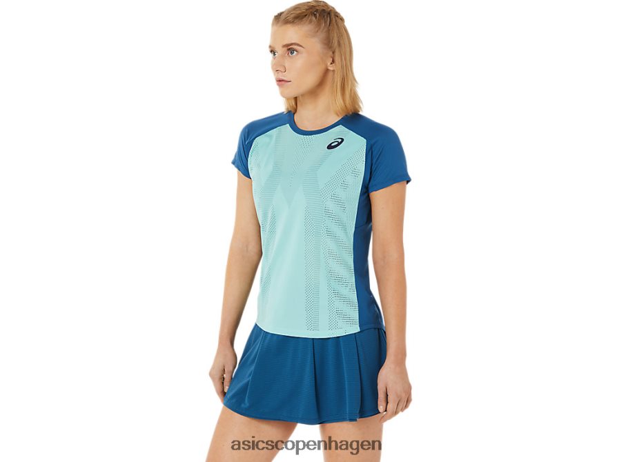 Asics match grafisk kortærmet t-shirt oasisgrøn/lys indigo Z206F63526