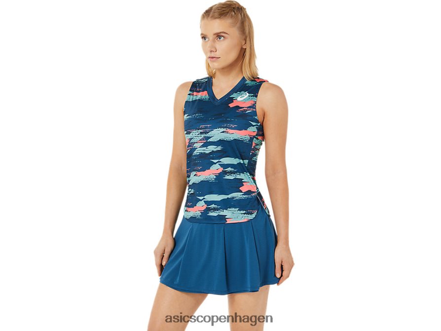 Asics match grafisk tank let indigo Z206F63476