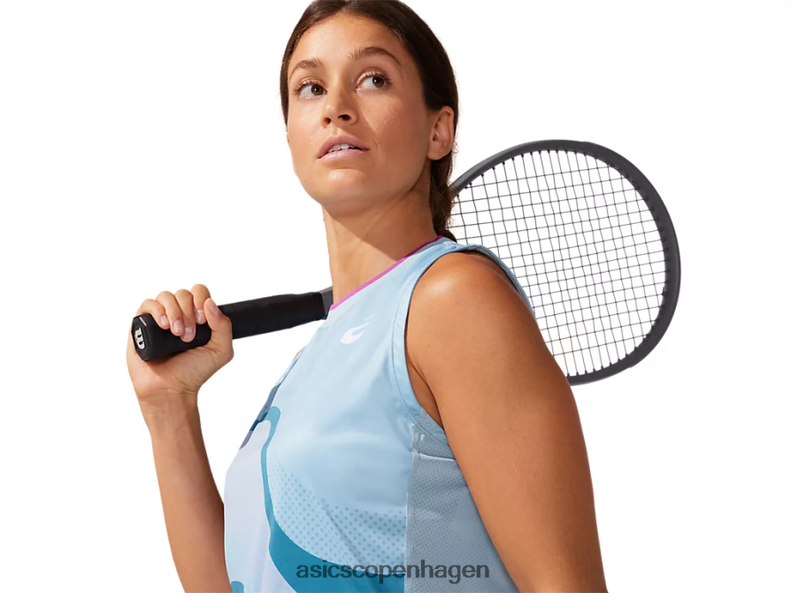 Asics match grafisk tank røg blå Z206F64045