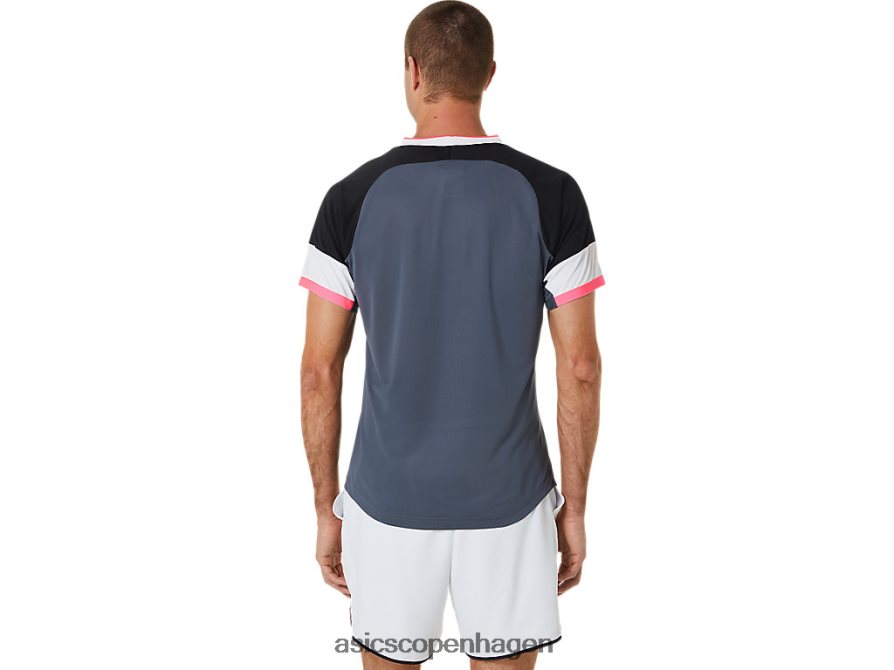 Asics match kortærmet top performance sort/bæregrå Z206F6454