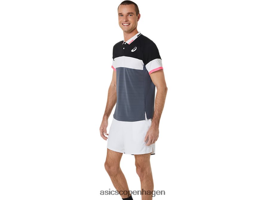 Asics match poloshirt performance sort/bæregrå Z206F6564