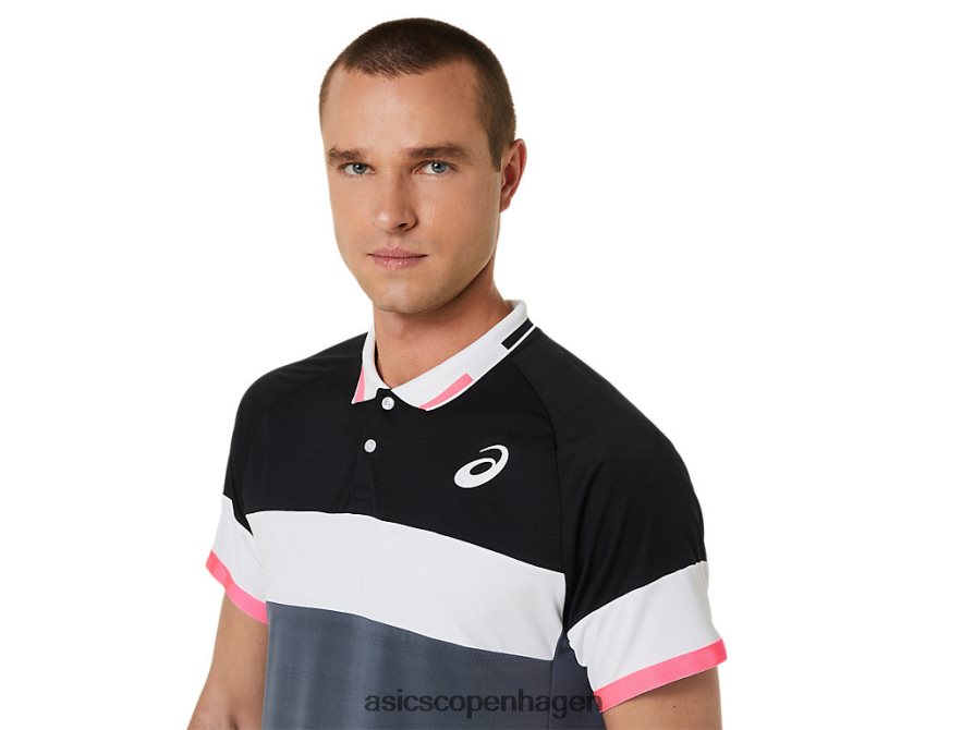 Asics match poloshirt performance sort/bæregrå Z206F6564