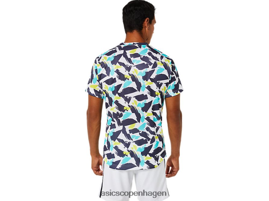 Asics matchende grafisk kortærmet top strålende hvid Z206F61498