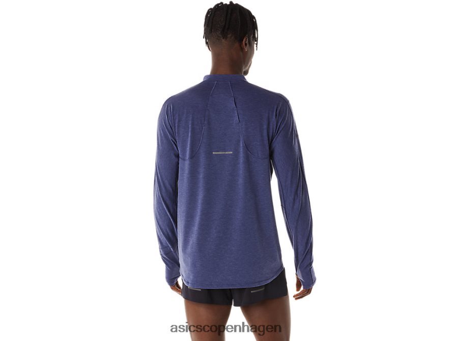 Asics metarun langærmet top med 1/2 lynlås indigo blå Z206F6278
