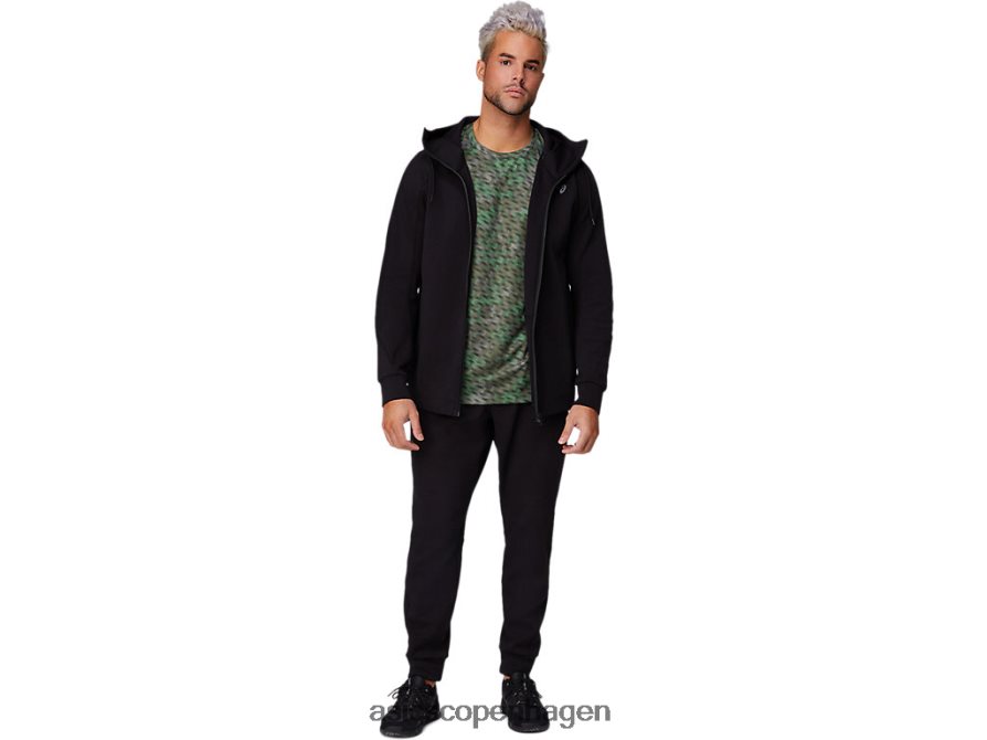 Asics mobility strik hættetrøje med fuld lynlås ydeevne sort Z206F61679