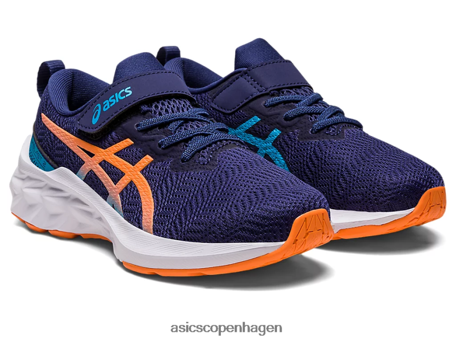 Asics novablast 2 førskole indigo blå/sol fersken Z206F64283