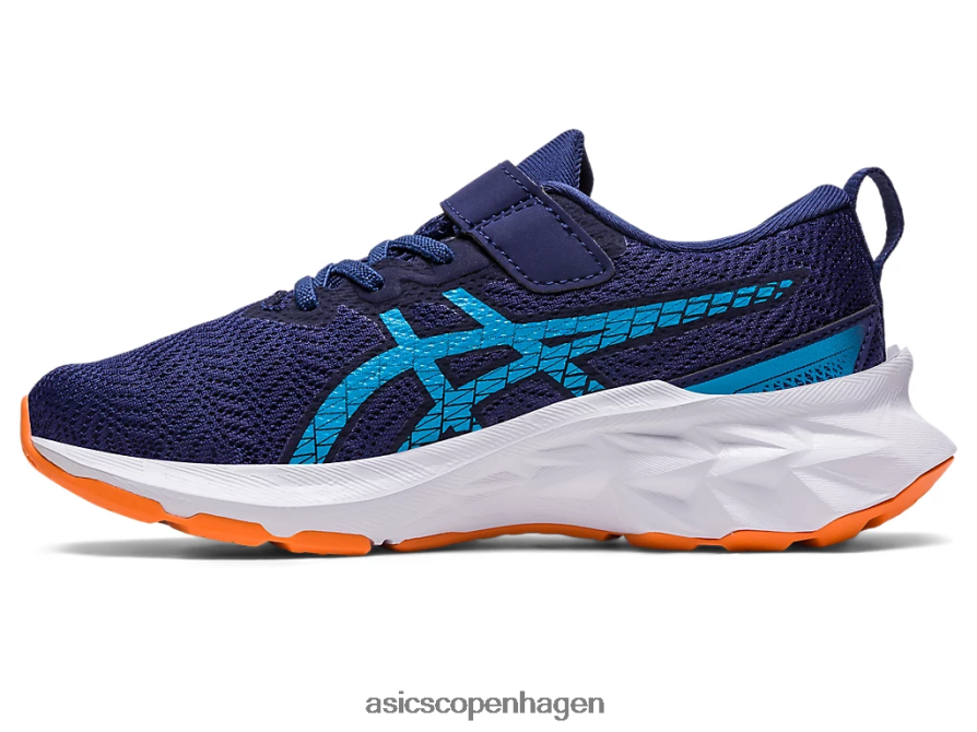 Asics novablast 2 førskole indigo blå/sol fersken Z206F64283