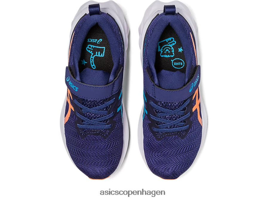Asics novablast 2 førskole indigo blå/sol fersken Z206F64283