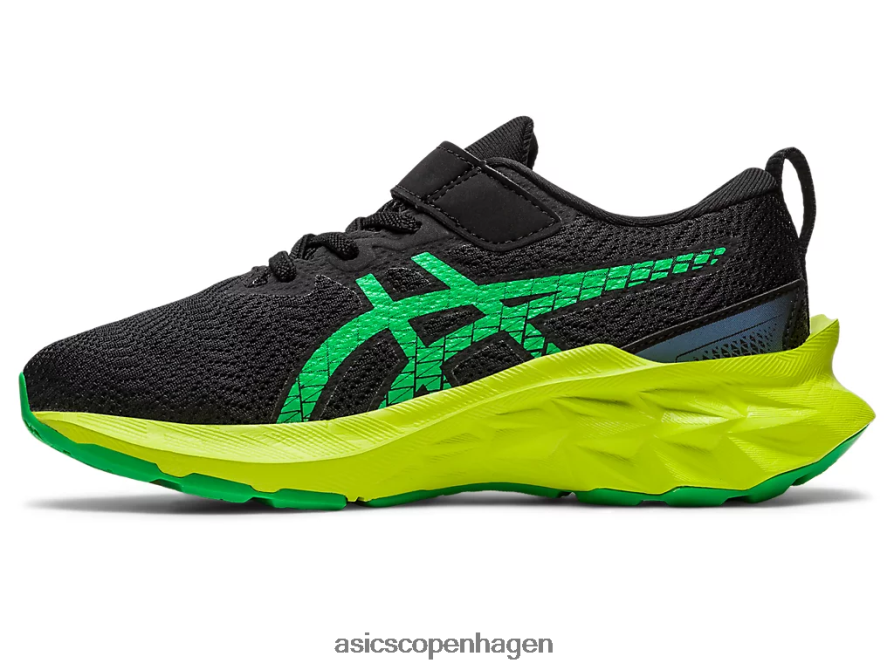 Asics novablast 2 førskole sort/limeskal Z206F64224