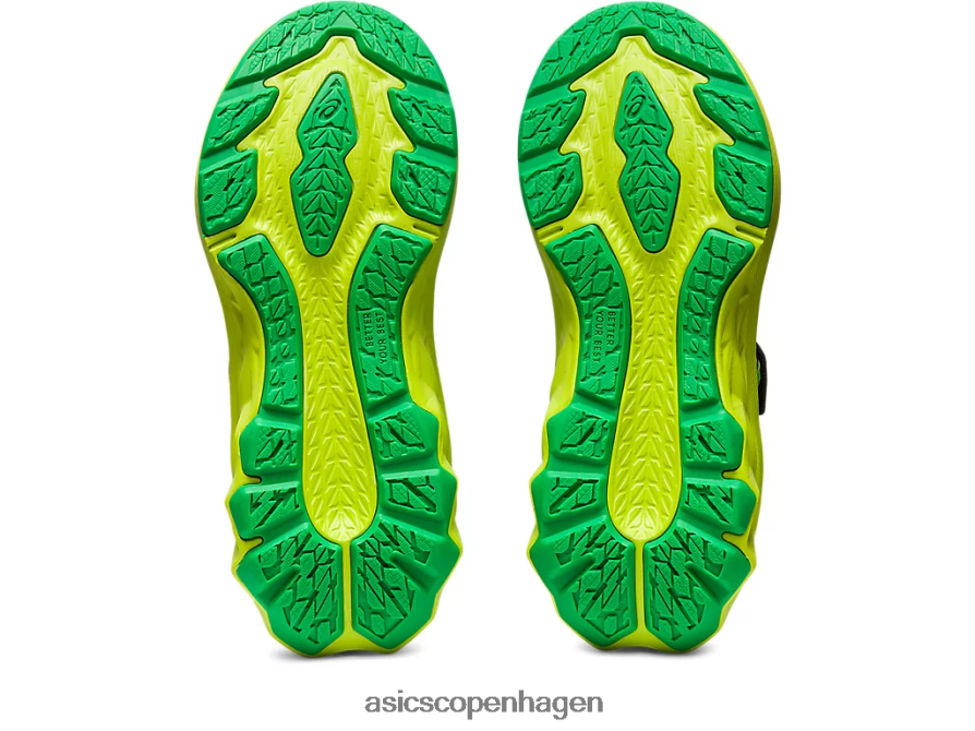 Asics novablast 2 førskole sort/limeskal Z206F64224