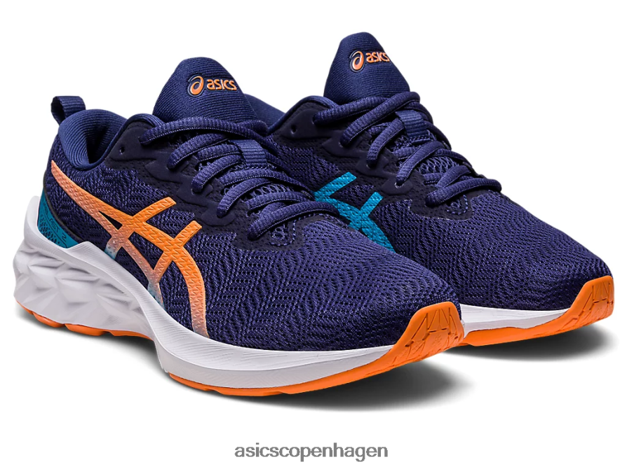Asics novablast 2 klasse skole indigo blå/sol fersken Z206F64277