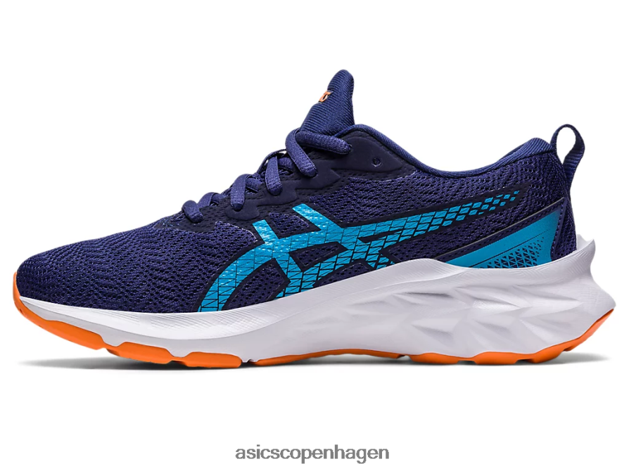 Asics novablast 2 klasse skole indigo blå/sol fersken Z206F64277
