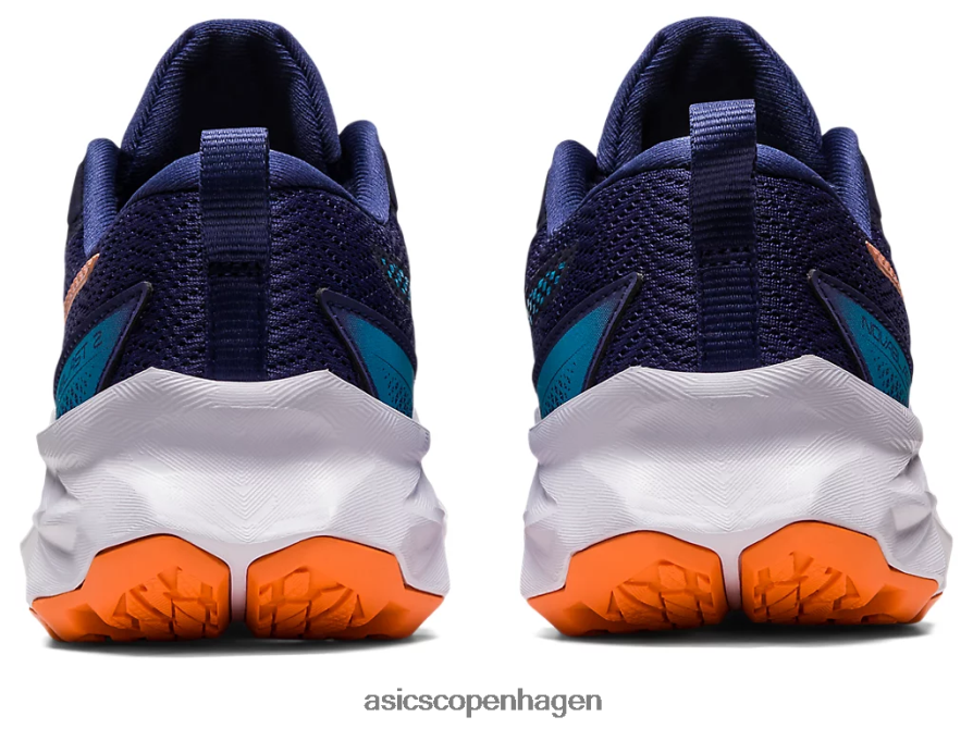 Asics novablast 2 klasse skole indigo blå/sol fersken Z206F64277