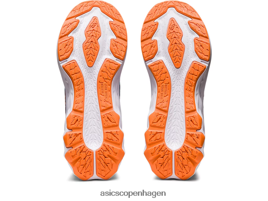 Asics novablast 2 klasse skole indigo blå/sol fersken Z206F64277