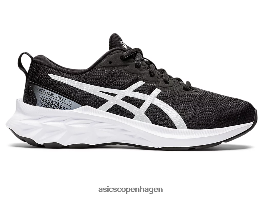 Asics novablast 2 klasse skole sort hvid Z206F64473