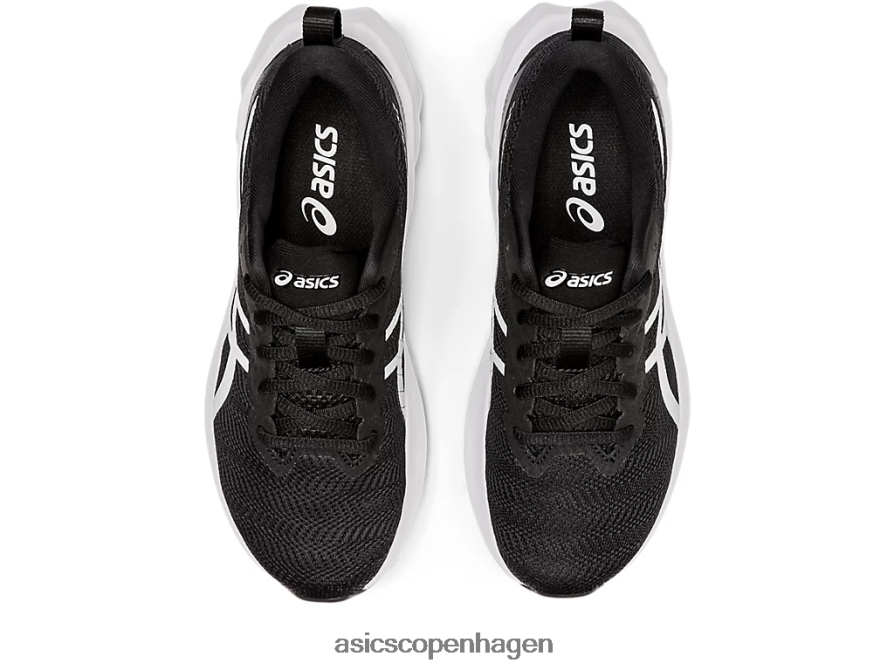 Asics novablast 2 klasse skole sort hvid Z206F64473