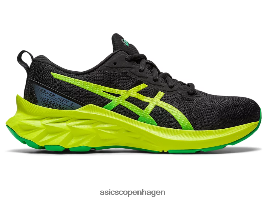 Asics novablast 2 klasse skole sort/limeskal Z206F64309
