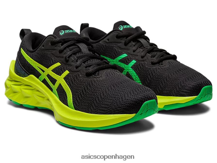 Asics novablast 2 klasse skole sort/limeskal Z206F64309