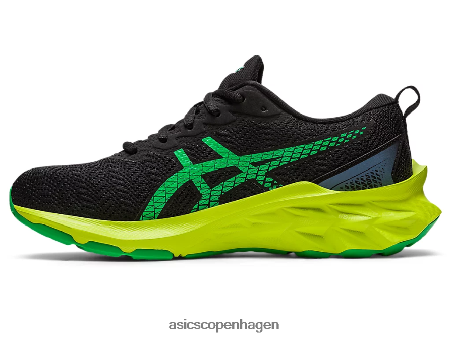 Asics novablast 2 klasse skole sort/limeskal Z206F64309