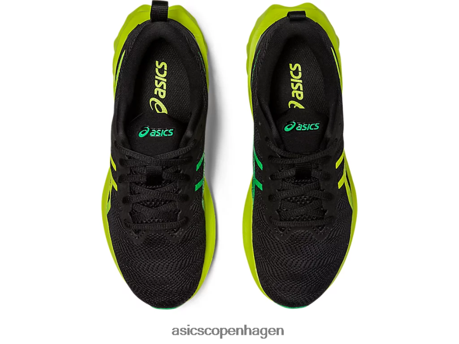 Asics novablast 2 klasse skole sort/limeskal Z206F64309
