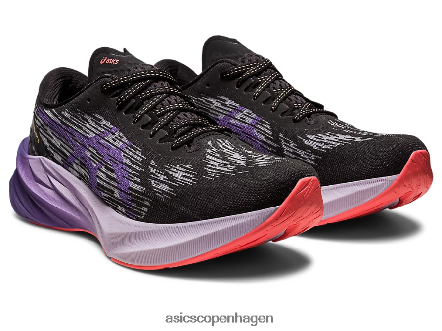 Asics novablast 3 sort/støvet lilla Z206F62460