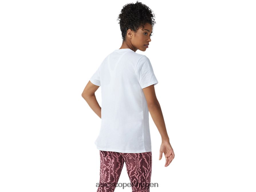 Asics ny stærk 92 grafisk t-shirt strålende hvid/flammende koral Z206F63782