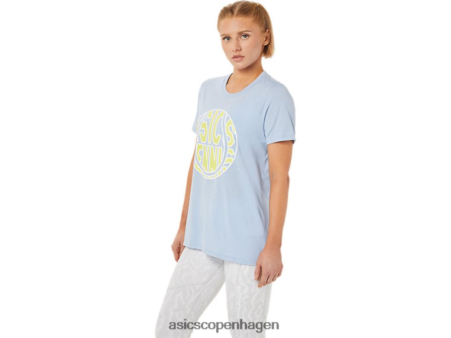 Asics ny stærk 92 grafisk t-shirt tåge/glødende gul Z206F63761