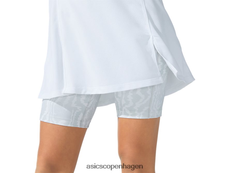 Asics ny stærk 92 kjole hvid/glacier grå print Z206F63821