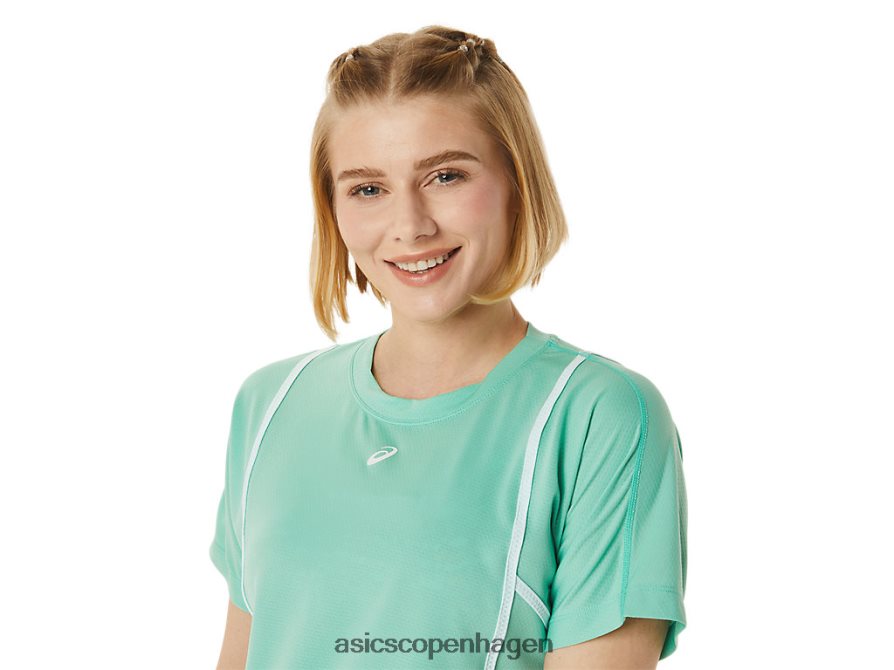 Asics ny stærk 92 kortærmet top havskum/brilliant hvid Z206F63055