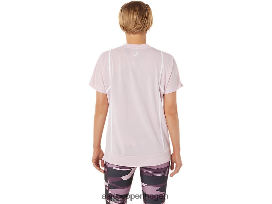 Asics ny stærk 92 kortærmet top næppe rose/strålende hvid Z206F63269