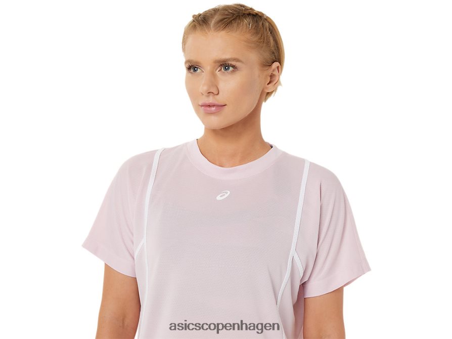 Asics ny stærk 92 kortærmet top næppe rose/strålende hvid Z206F63269