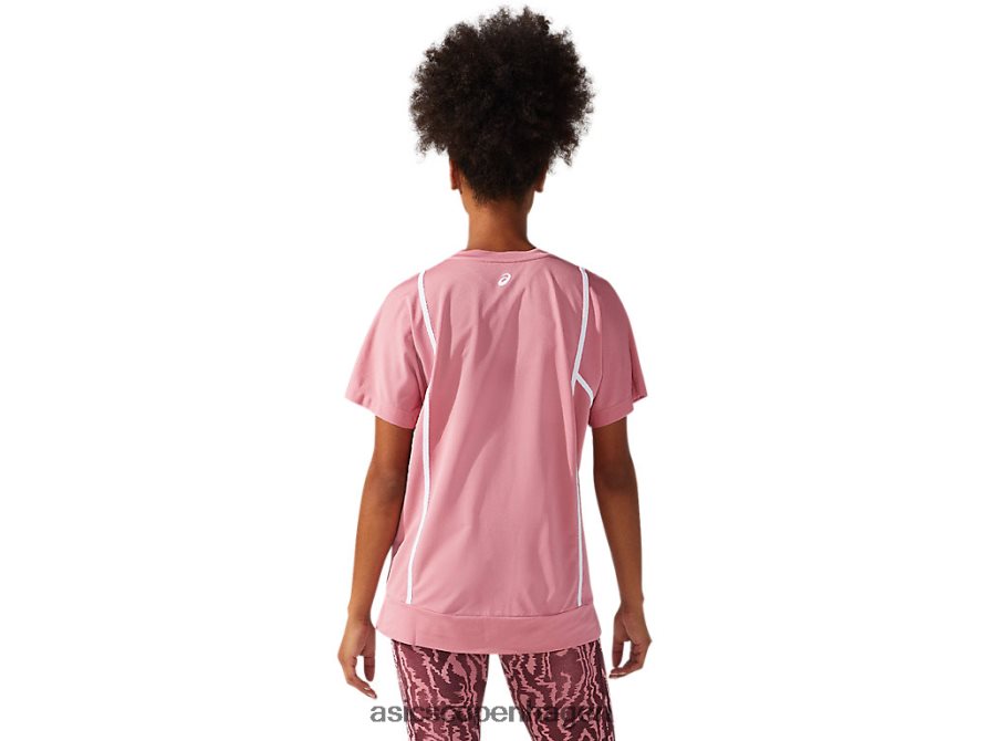 Asics ny stærk 92 kortærmet top smokey rose/brilliant white Z206F63817