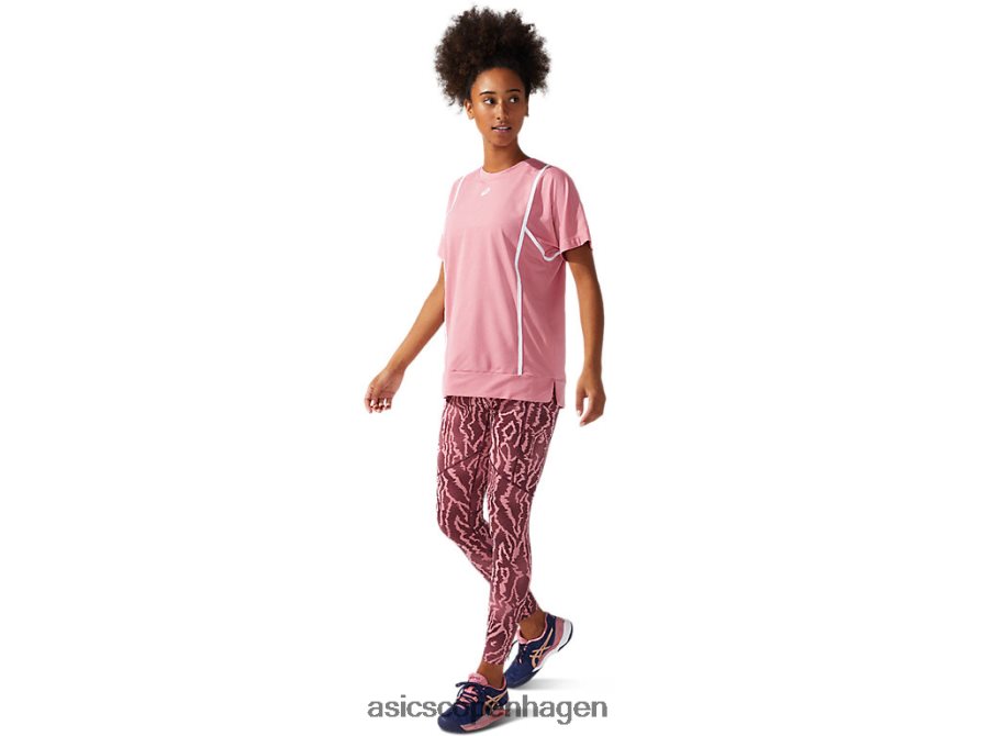 Asics ny stærk 92 kortærmet top smokey rose/brilliant white Z206F63817