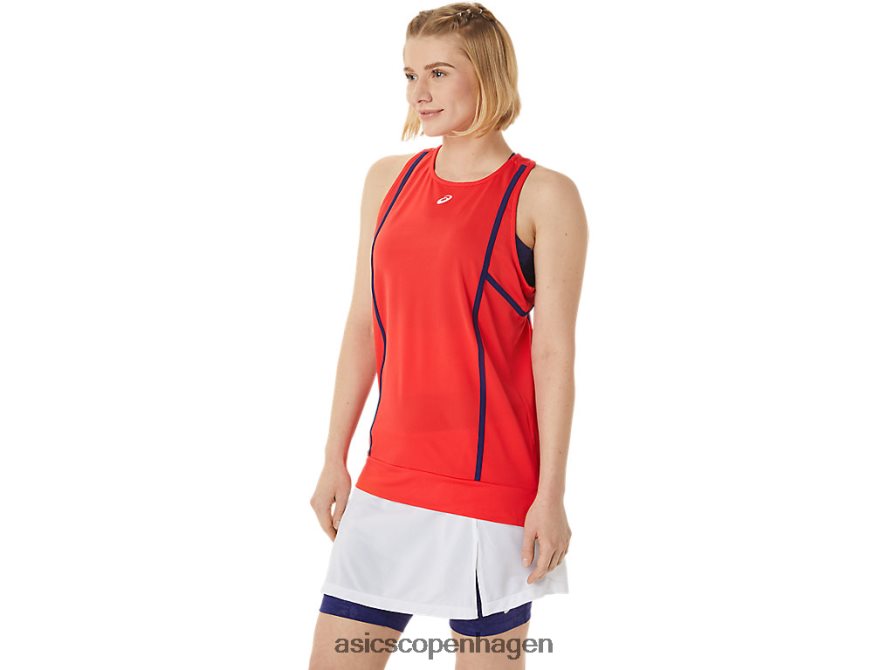 Asics ny stærk 92 tank rød alarm/dykke blå Z206F63060