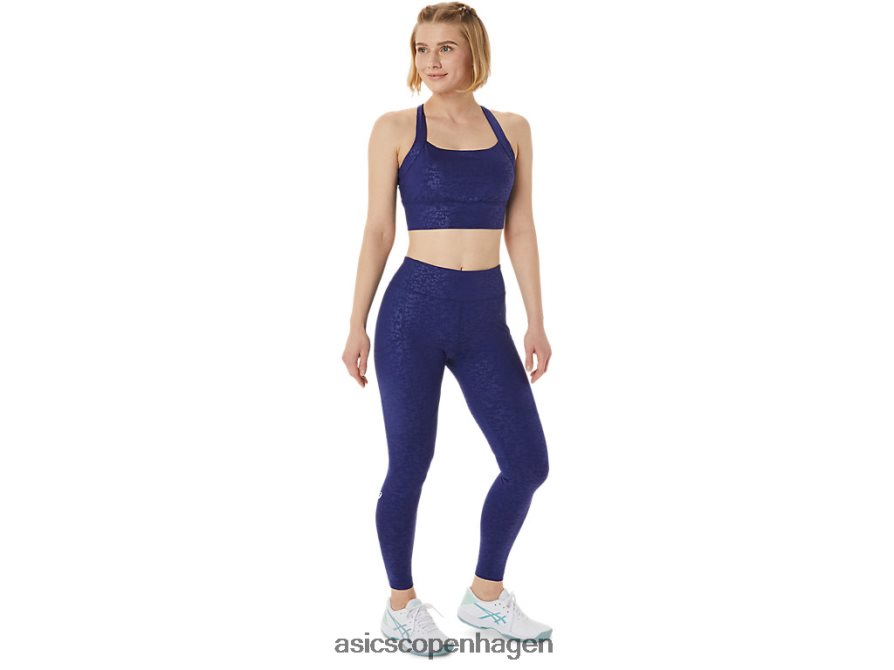 Asics ny stærk 92 trykt stram japan børstet præg dyk blå Z206F63034