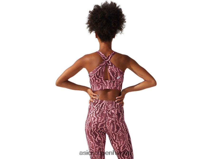 Asics ny stærk bh med 92 print dybt mars print Z206F63803