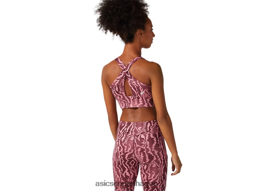 Asics ny stærk bh med 92 print dybt mars print Z206F63803