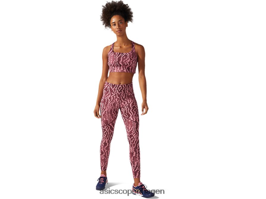 Asics ny stærk bh med 92 print dybt mars print Z206F63803