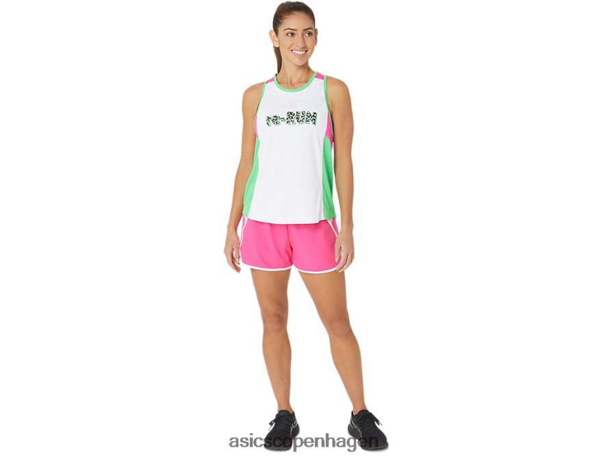 Asics ny stærk genbrugt run singlet hvid/spor/pink glo Z206F62353