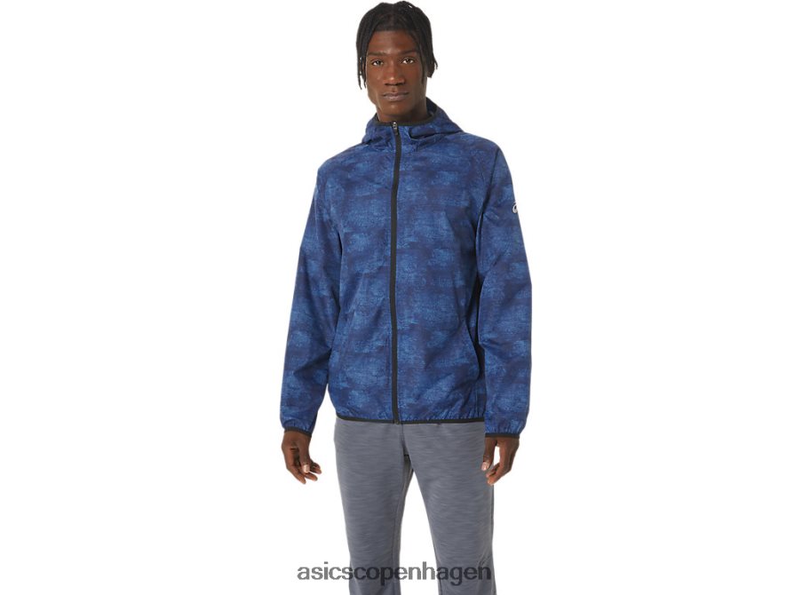 tie dye blue print/perf sort