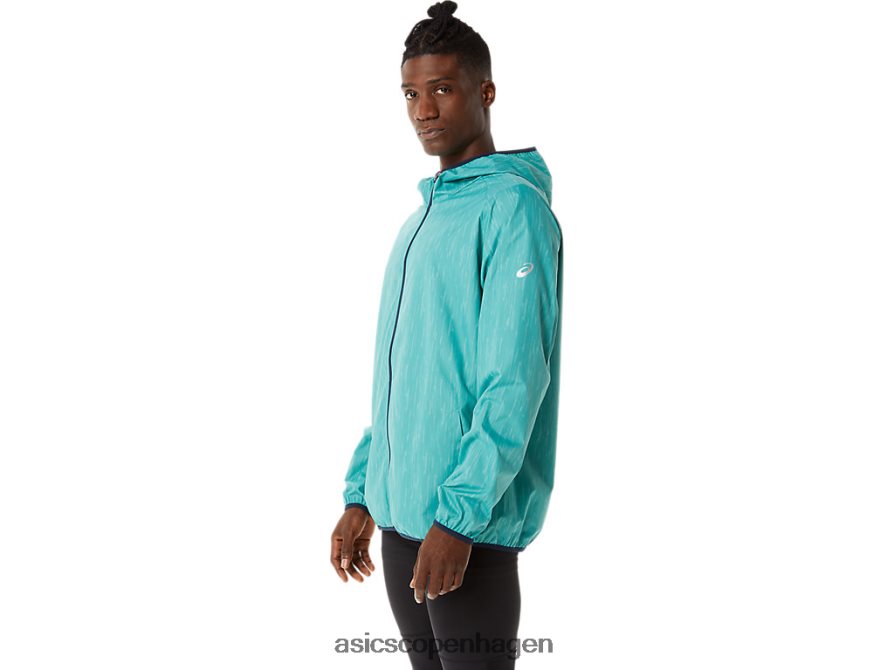 Asics pakbar jakke salvie print/fransk blå Z206F61387