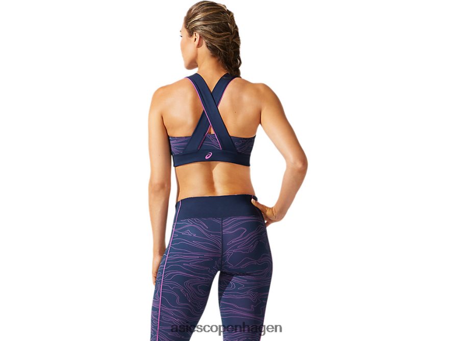 Asics piping grafisk bh fransk blå/digital drue Z206F64055